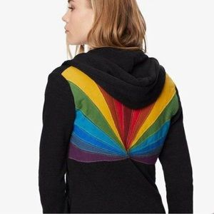 AVIATOR NATION SUNBURST BLACK ZIP UP HOODIE